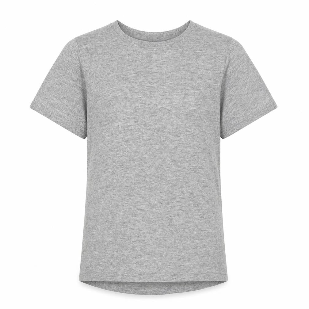 Front view of Tu girls’ grey basic t-shirt, size 8, years