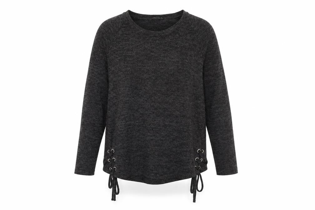 Front view of Primark women’s grey jumper, size UK 14