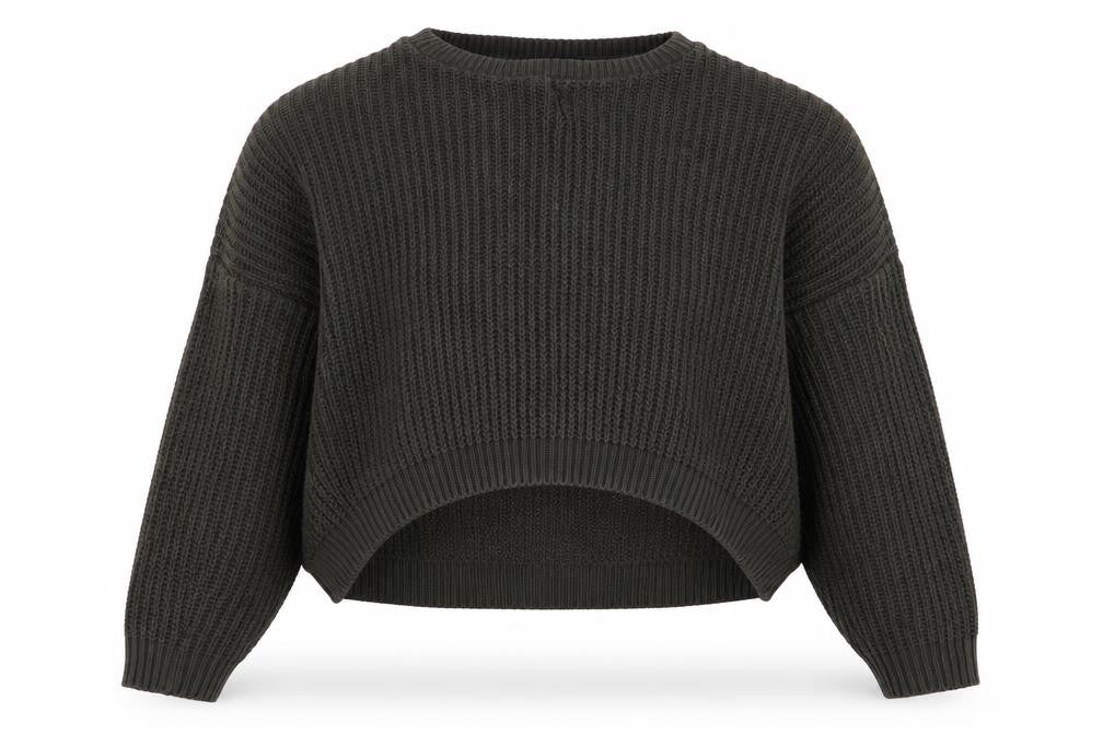 Front view of Primark women’s green jumper, size UK 12