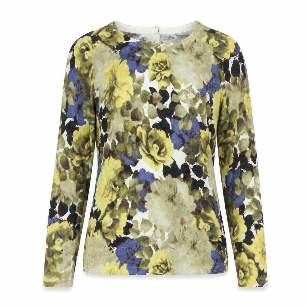 Front view of Cynthia Rowley women’s multicoloured geometric jumper, size S