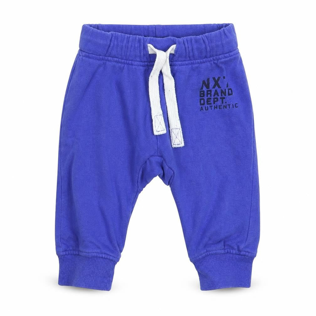 Front view of Next Baby Black Jogger Trousers, size 12, Months