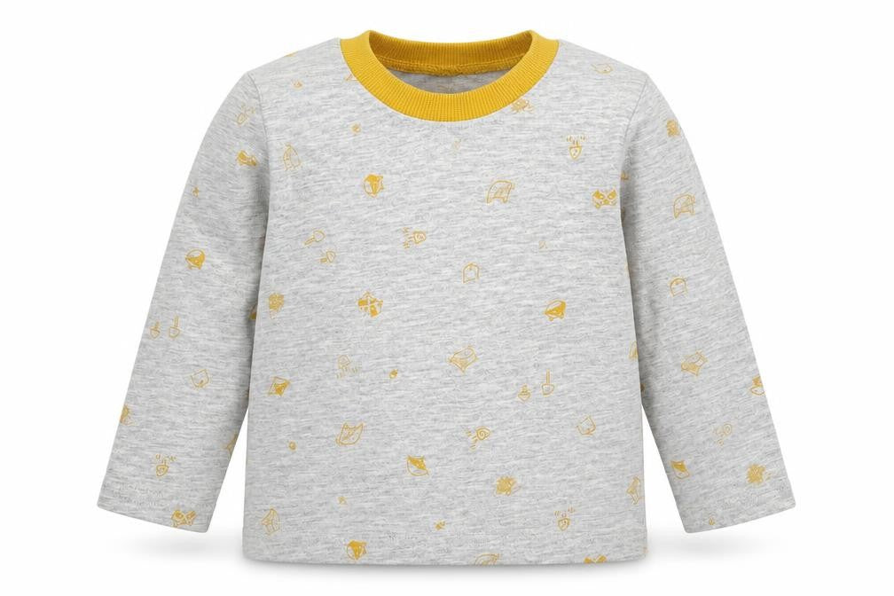 Front view of George Baby Grey Basic T-Shirt, size 9-12, Months