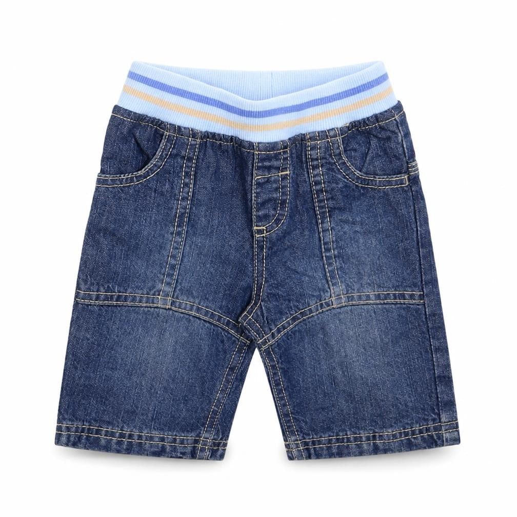 Front view of Next Baby Blue Denim Cropped Jeans, size 0-3, Months