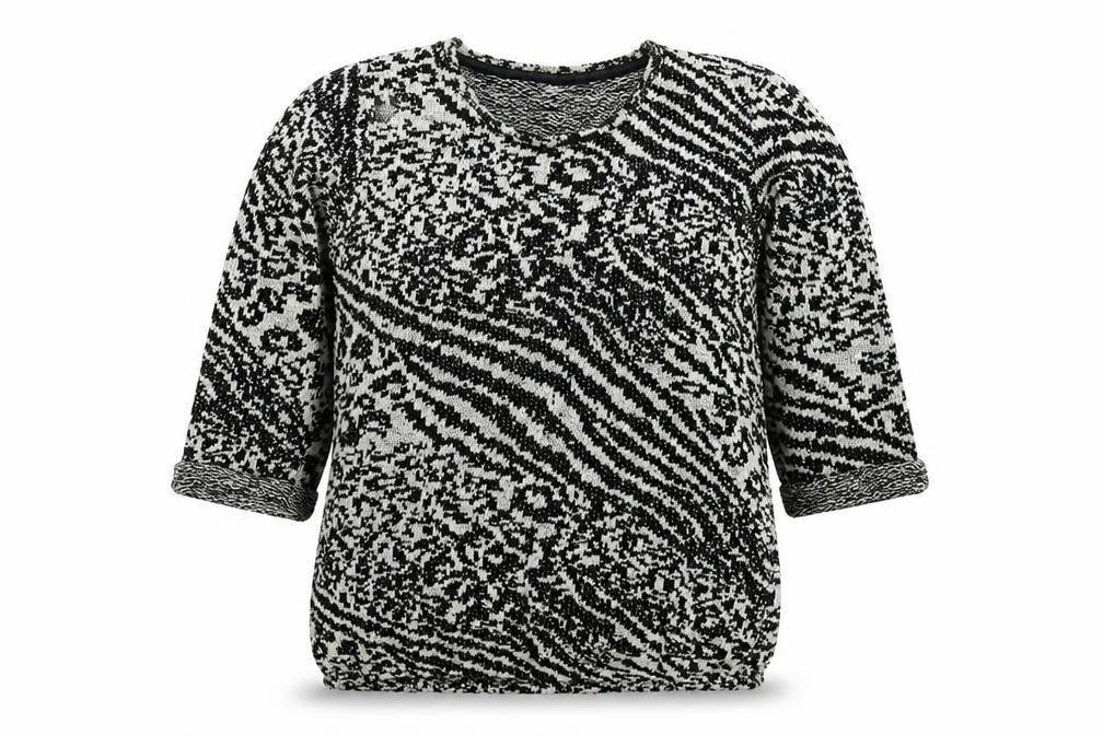 Front view of Next women’s grey knit jumper, size UK 12