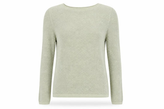 Front view of Next women’s gold jumper, size UK 10