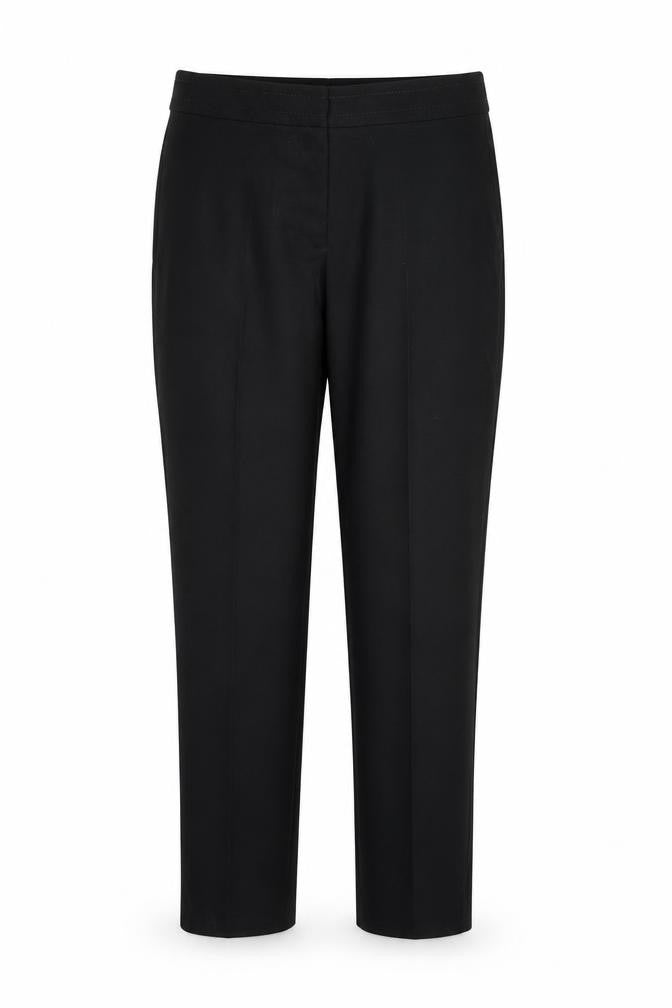 Front view of Marks & Spencer women’s black trousers, size UK 10, 26-inch leg
