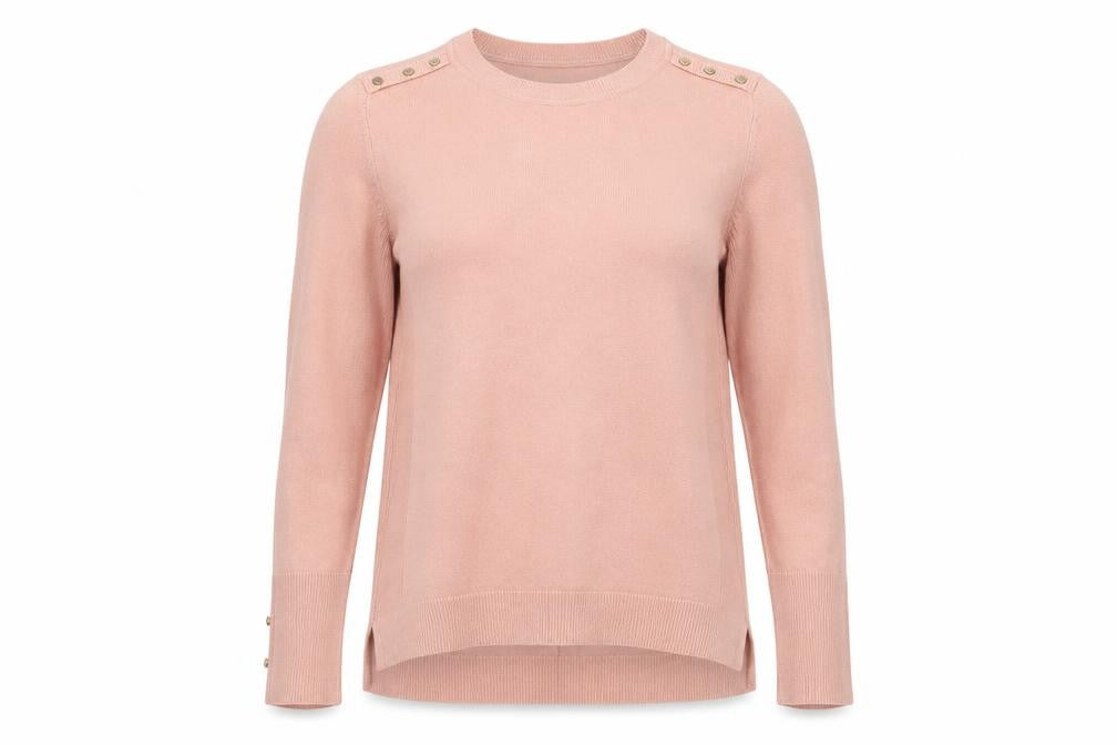 Front view of Primark women’s pink jumper, size S