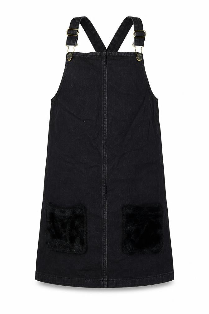 pEP&CO Girls Black   Dungaree One-Piece Size 10-11 Years
