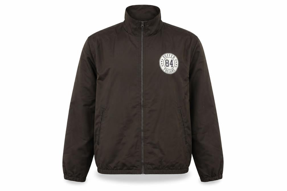 Front view of Duffer women’s brown jacket coat, size L