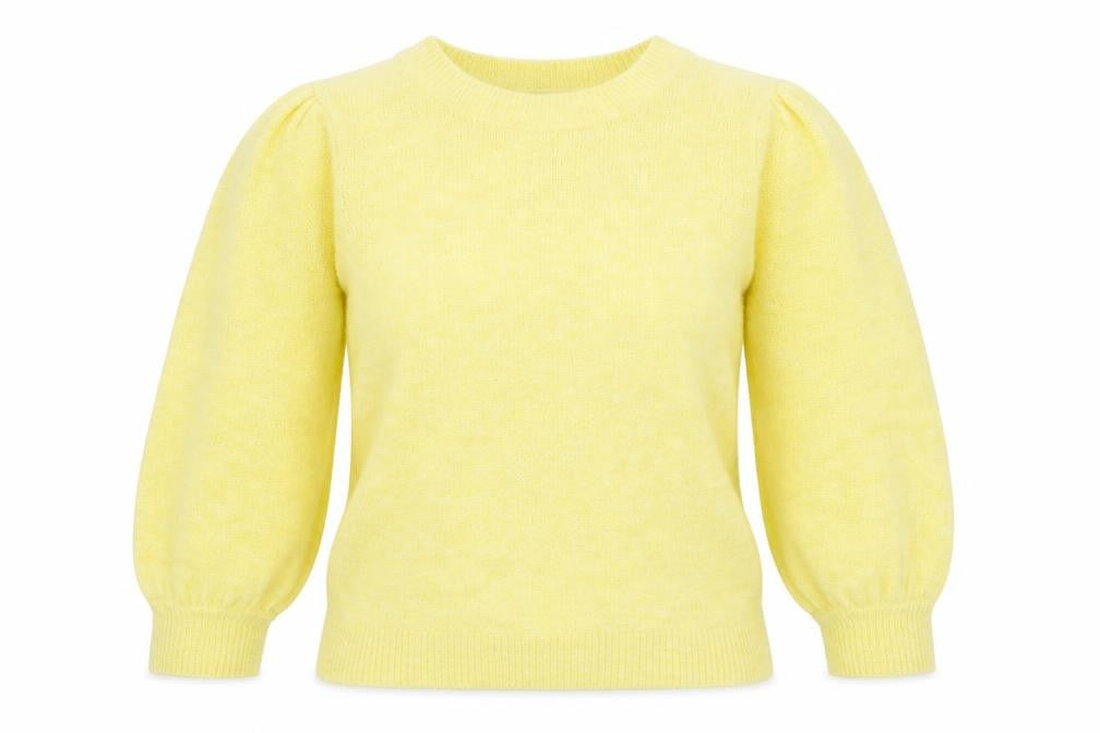 Front view of Papaya women’s yellow jumper, size S