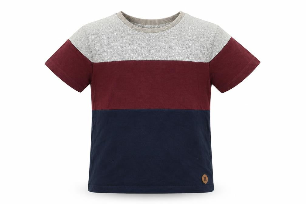 Front view of Next boys’ blue basic t-shirt, size 8, years