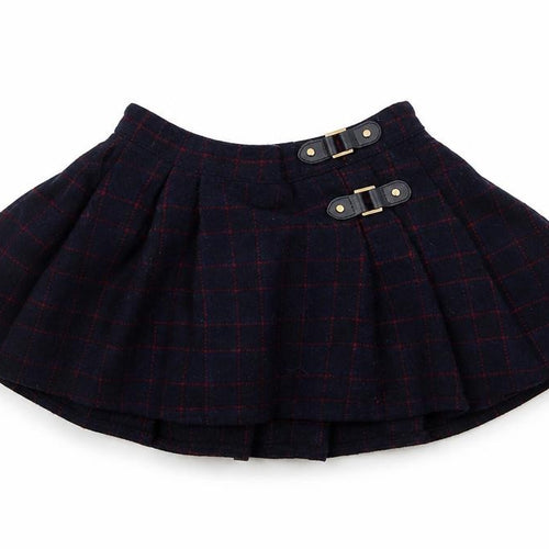 M&Co Girls Blue Check  A-Line Skirt Size 12-18 Months