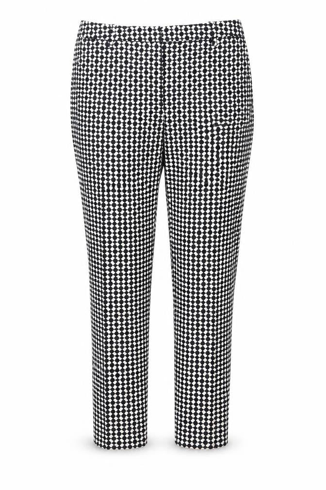 Front view of H&M women’s black capri trousers, size UK 36, 27-inch leg