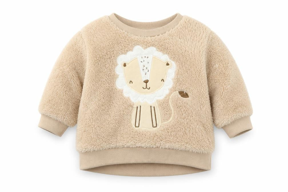Front view of Jack & Lily Baby Beige Geometric jumper, size 0-3, Months