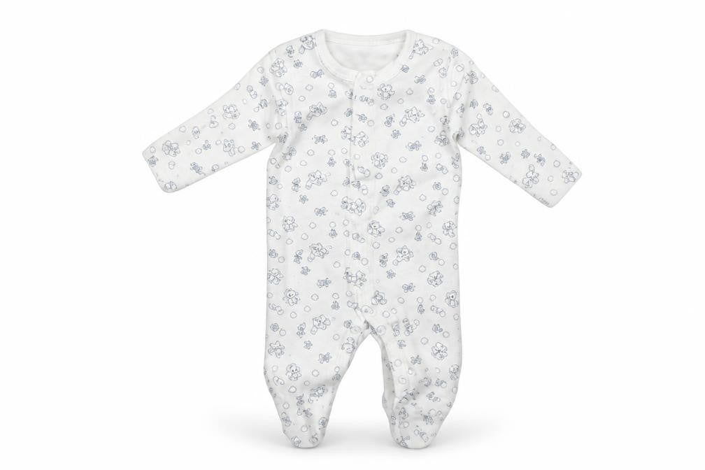 Matalan Baby White Geometric  Babygrow One-Piece Size Newborn