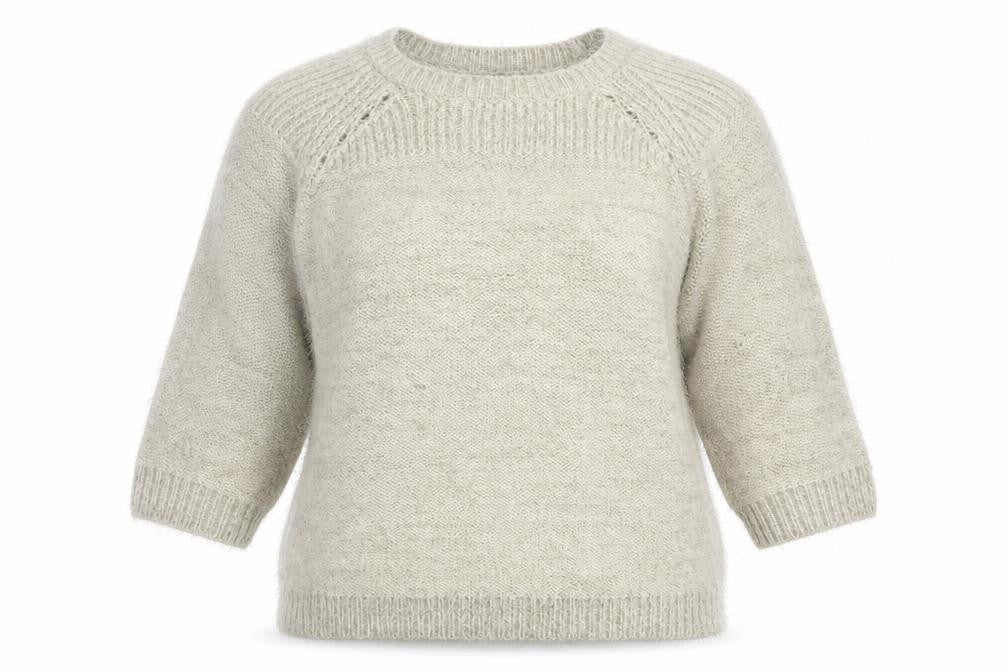 Front view of Bonmarché women’s beige jumper, size L
