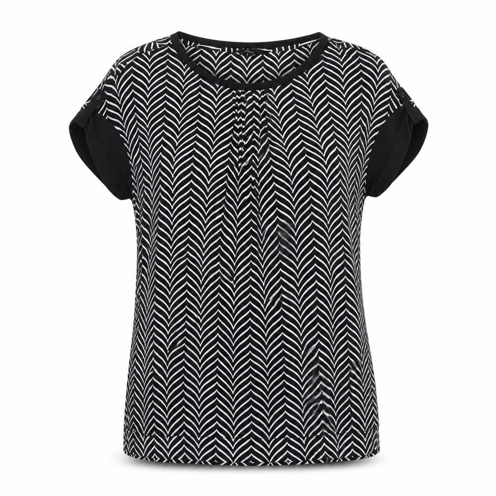 Front view of Next women’s black basic t-shirt, size UK 12