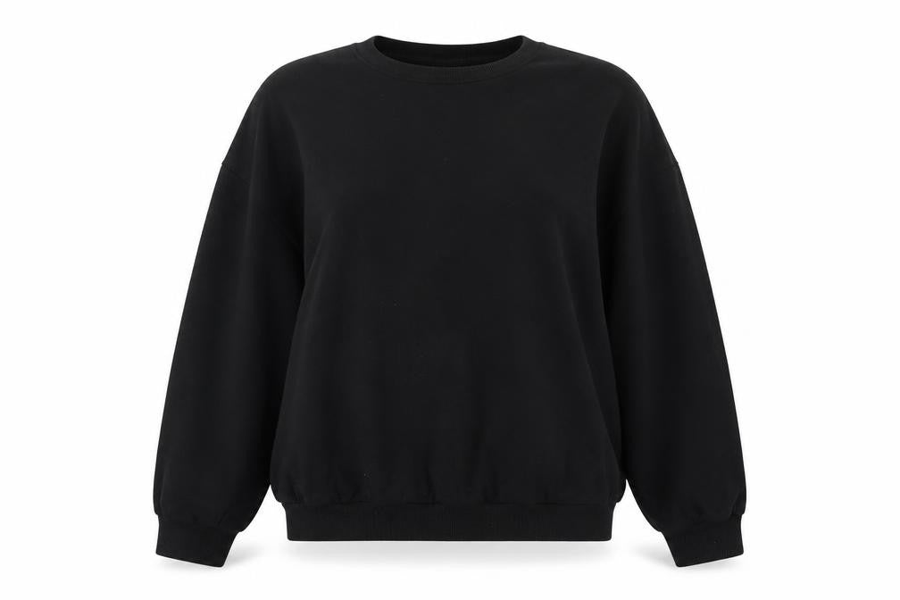 Front view of Boohoo women’s black jumper, size M