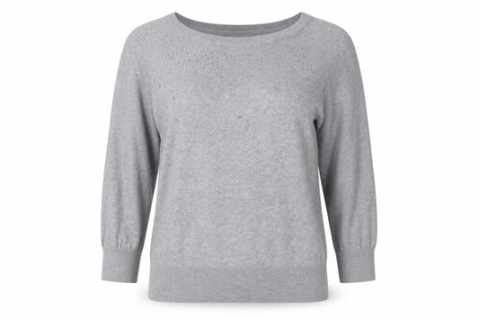 Front view of Next women’s grey basic blouse, size UK 10
