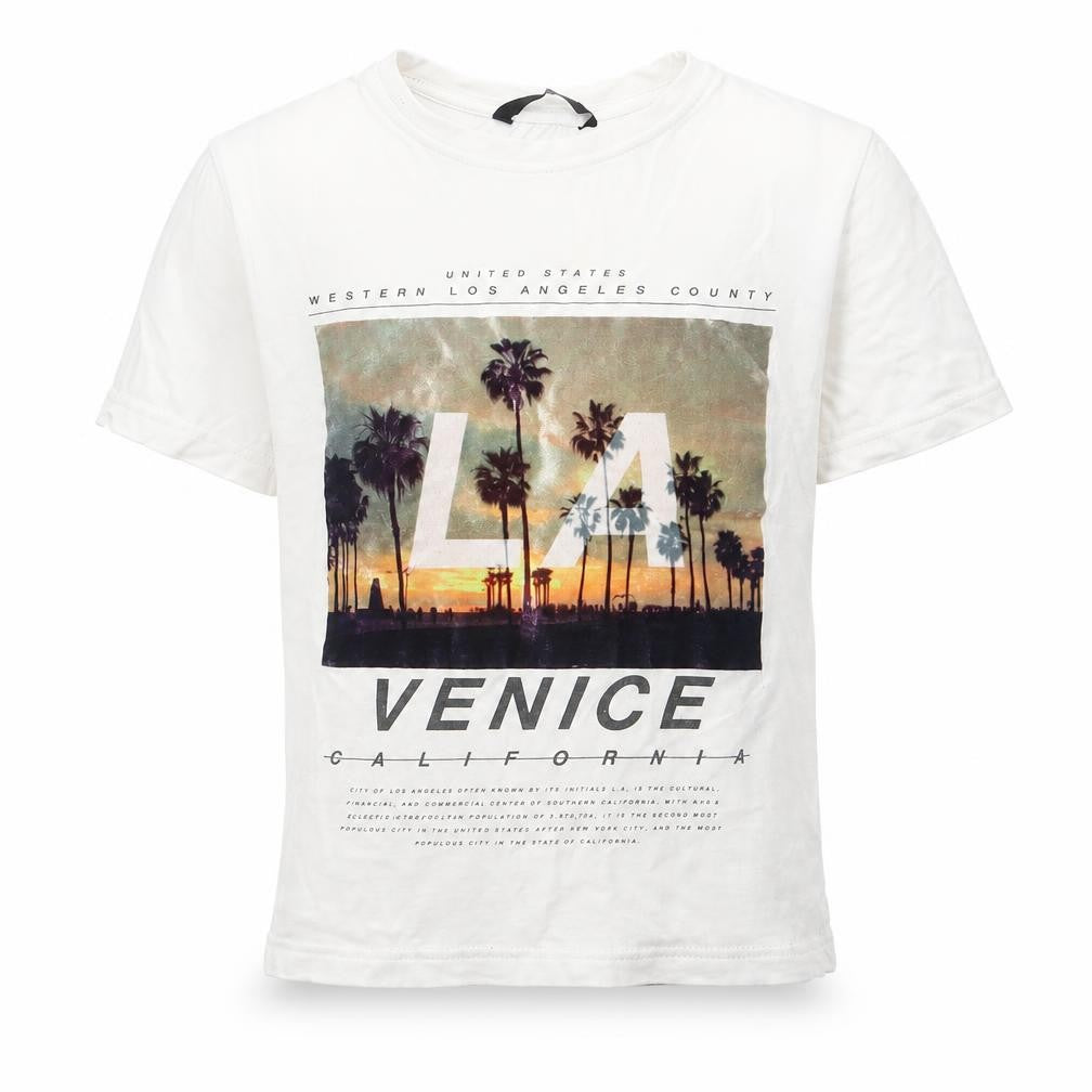 Front view of George boys’ white basic t-shirt, size 7-8, years