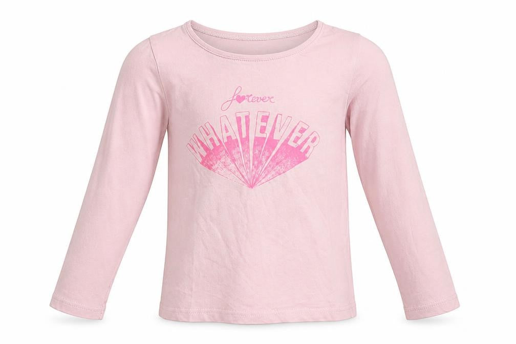 Front view of Kiabi girls’ pink basic casual, size 3-4, years