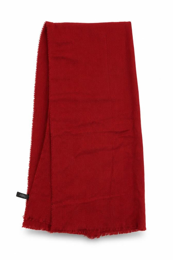 Front view of Primark unisex red striped shawl/wrap