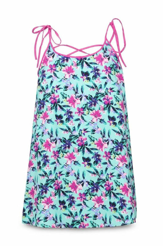 Front view of Primark women’s multicoloured floral tank dress, size S