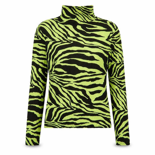 Front view of PRETTYLITTLETHING women’s multicoloured animal print jumper, size UK 8