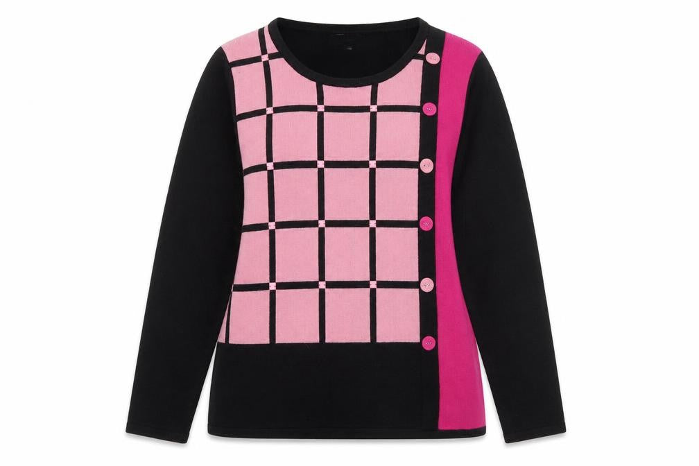 Front view of Autonomy women’s multicoloured knit jumper, size S