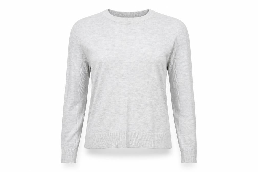 Front view of Topshop women’s grey jumper, size UK 8