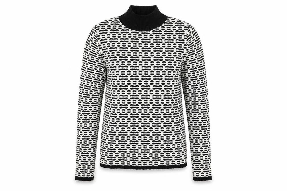 Front view of F&F women’s black jumper, size UK 8