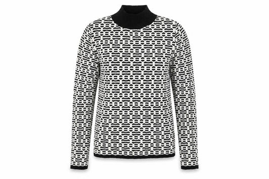 Front view of F&F women’s black jumper, size UK 8