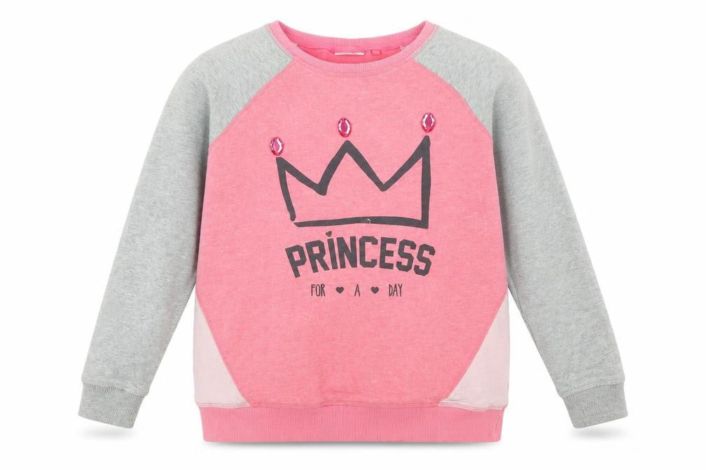 Front view of Next girls’ pink jumper, size 12, years
