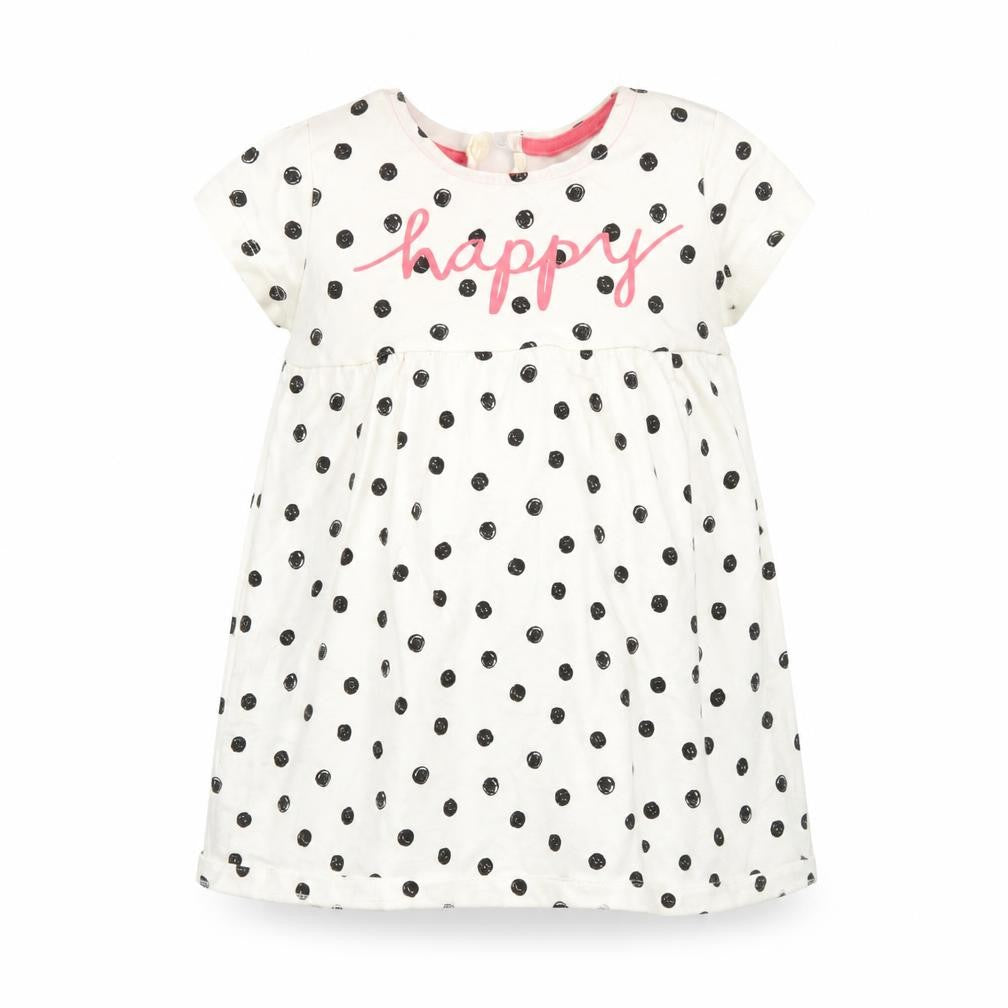 Front view of F&F Baby Multicoloured Polka Dot Basic T-Shirt, size 12-18, Months