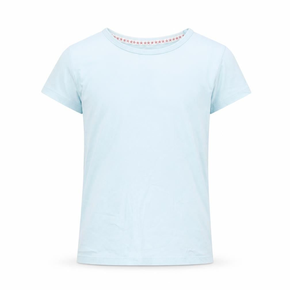 Front view of F&F boys’ blue basic t-shirt, size 6-7, years