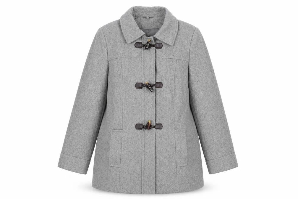 Front view of Marks & Spencer women’s grey jacket, size UK 14