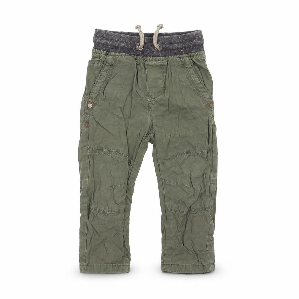 Front view of Next Baby Green Track Pants Trousers, size 9-12, Months
