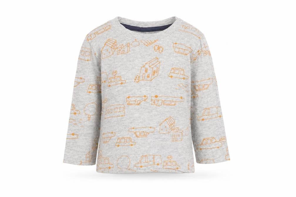 Front view of Primark Baby Grey Basic T-Shirt, size 6-9, Months
