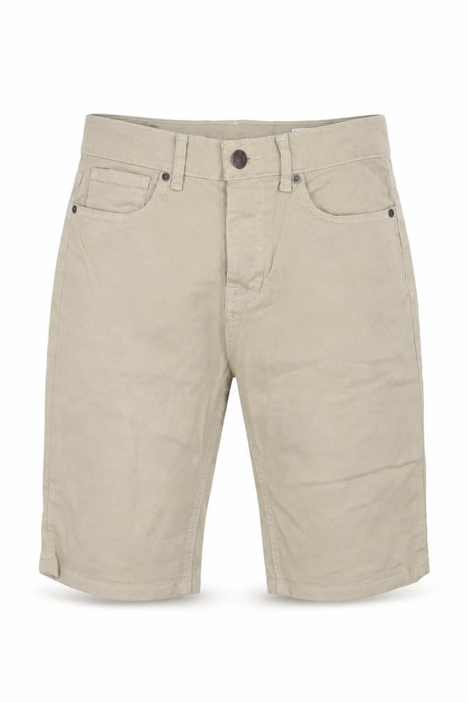 Front view of Denim Co. men’s beige cargo shorts, size 29, in