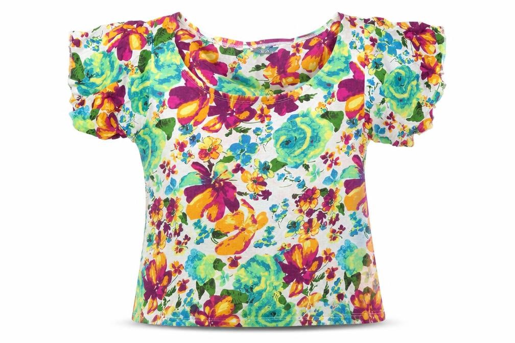Front view of South women’s multicoloured floral basic t-shirt, size UK 18