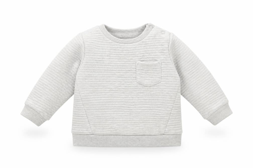 Front view of F&F Baby Grey jumper, size 3-6, Months