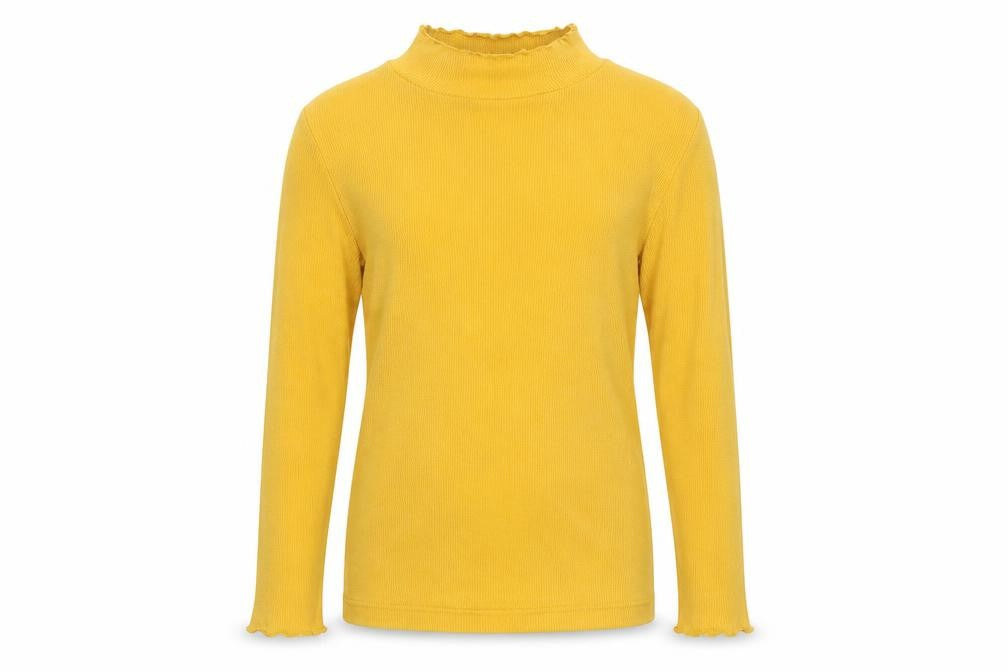 Front view of F&F girls’ yellow pullover sweatshirt, size 9-10, years