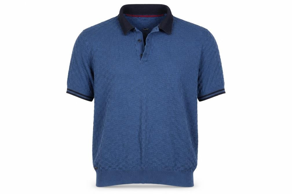 Front view of Le Shark men’s blue jumper, size XL