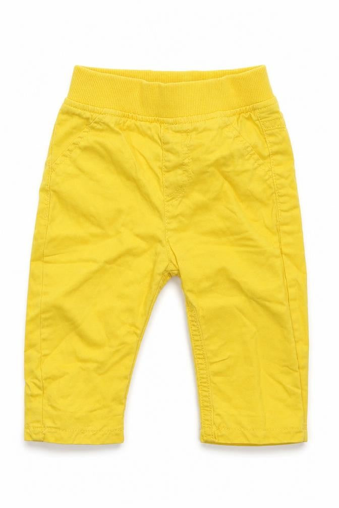 Front view of Marks & Spencer Baby Yellow Capri Trousers, size 6-9, Months