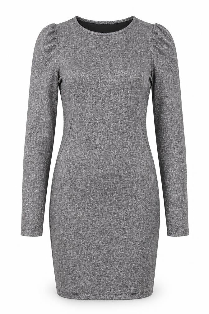 Front view of C women’s silver bodycon, size S