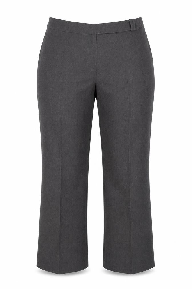 Front view of AMARANTO women’s grey trousers, size UK 16, 30-inch leg