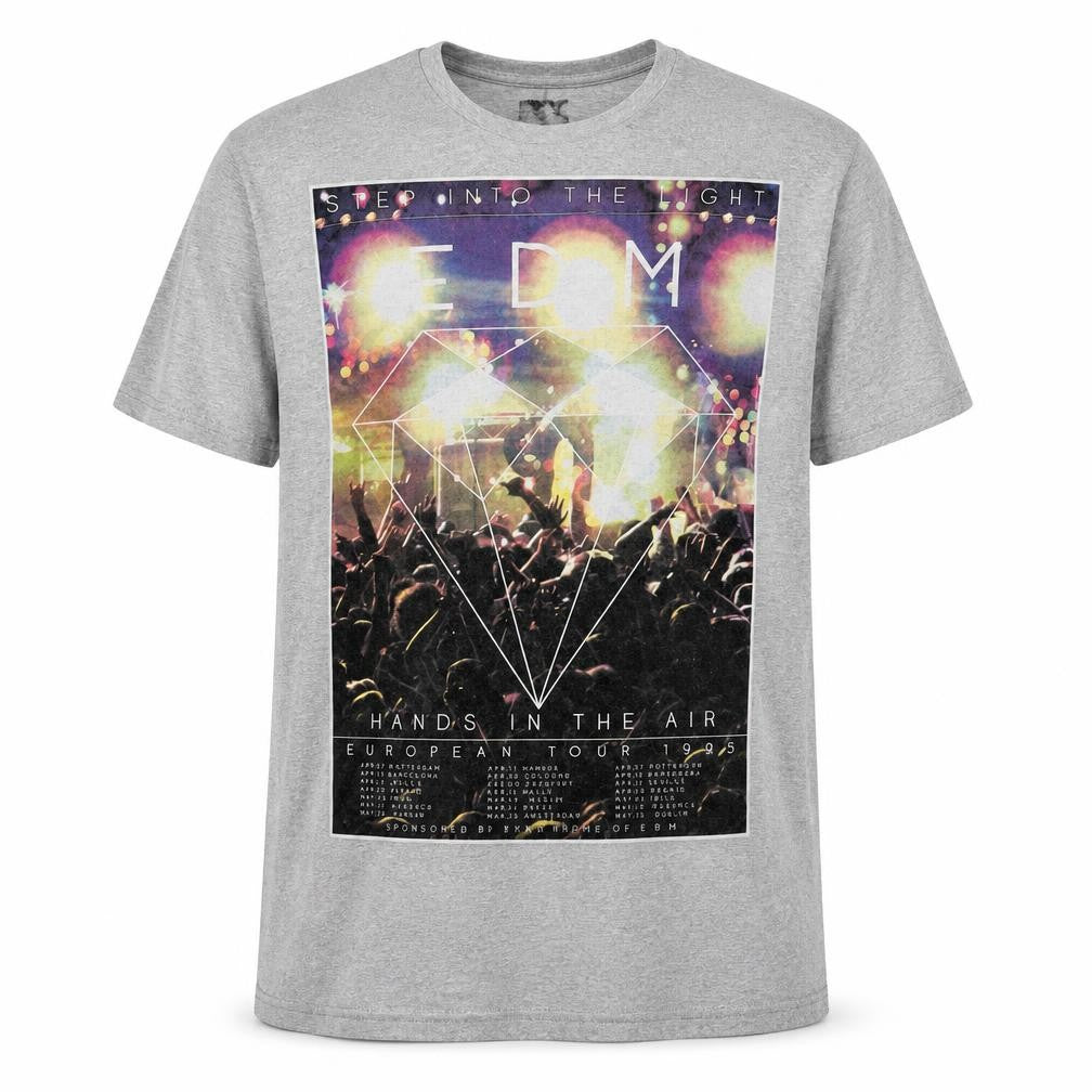 Front view of Peacocks men’s grey t-shirt, size M