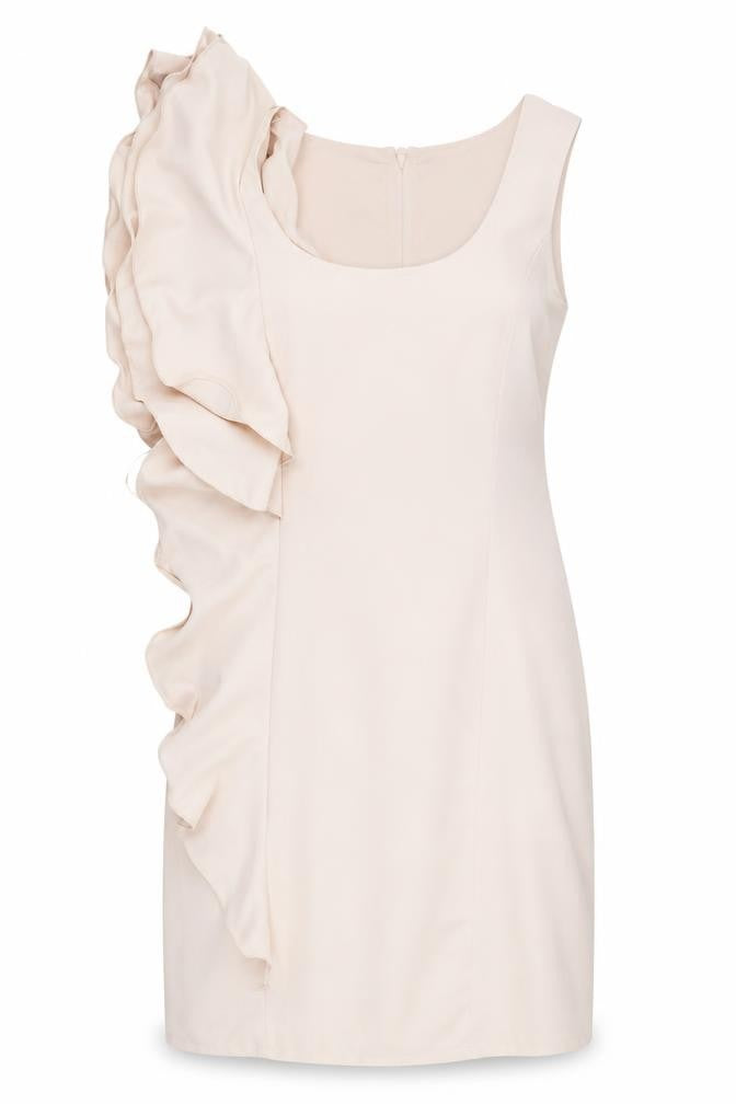 Front view of Love 21 women’s beige a-line, size M