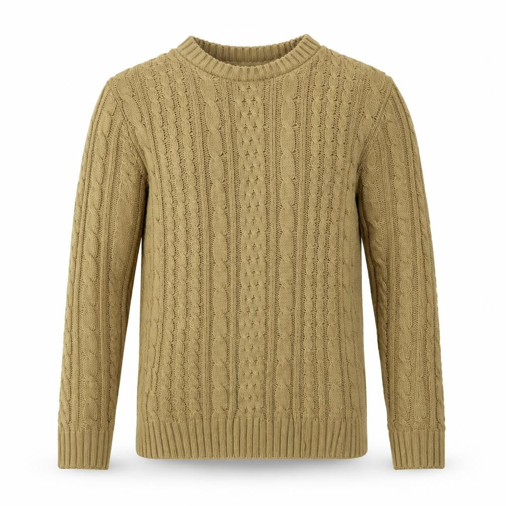 Front view of Cedarwood State men’s brown pullover sweatshirt, size S