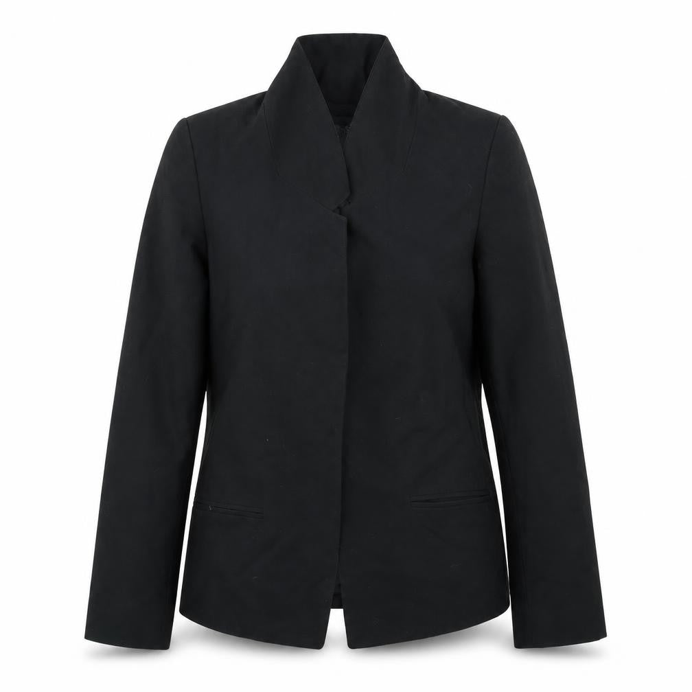 Front view of Topshop women’s black jacket blazer, size UK 10